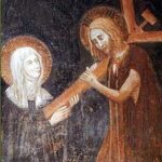 Christ implanting his Cross in the heart of Saint Clare of the Cross, circa 14th century, Unknown artist