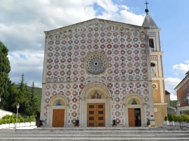 Exterior of the Basilcia of the Holy Face in Manoppello, Italy