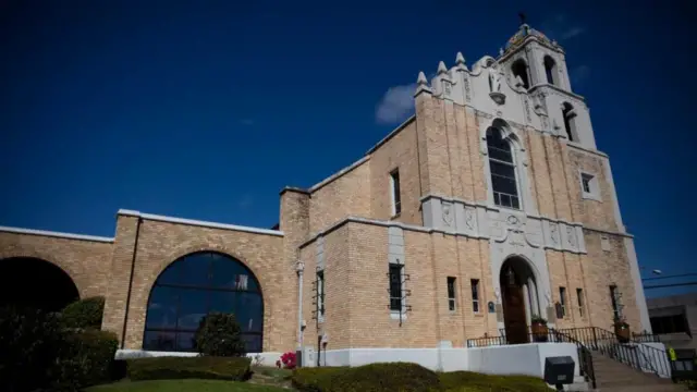 Exterior of the Cathedral of the Immaculate Conception in Tyler, Texas