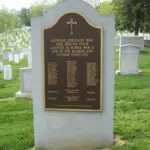 Memorial plaque to Catholic Chaplains in Arlington National Cemetery