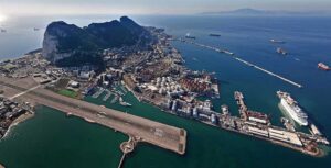 Aerial view of the Port of Gibraltar
